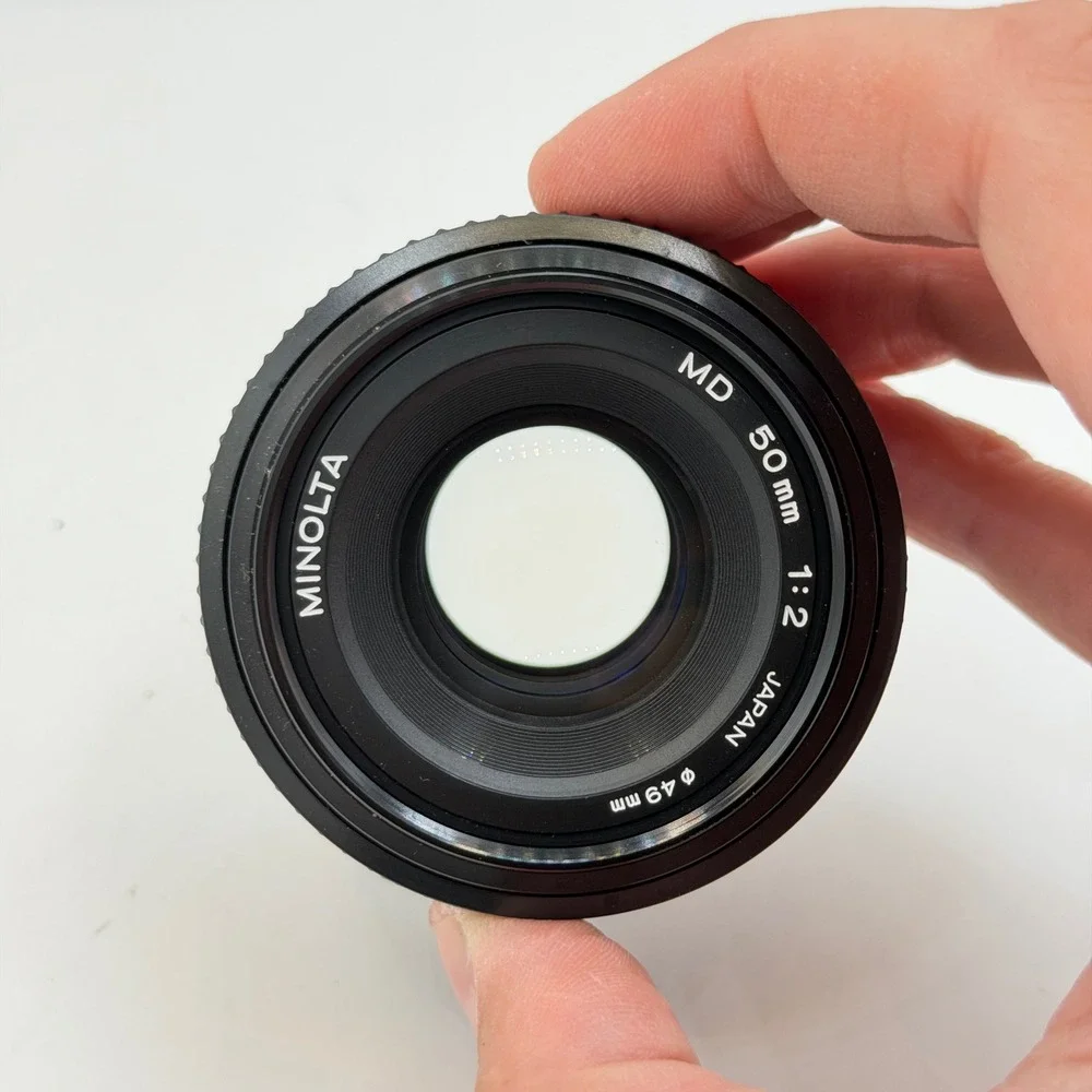 Minolta MD 50mm f/2 Manual Focus Prime Lens SR Mount Japan 49mm Filter 1123939